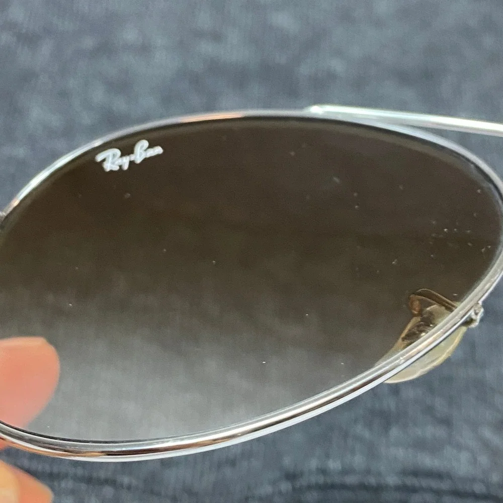 Ray-Ban RB R0101S Aviator Reverse Sunglasses Gunmetal Brown Gradient 62mm